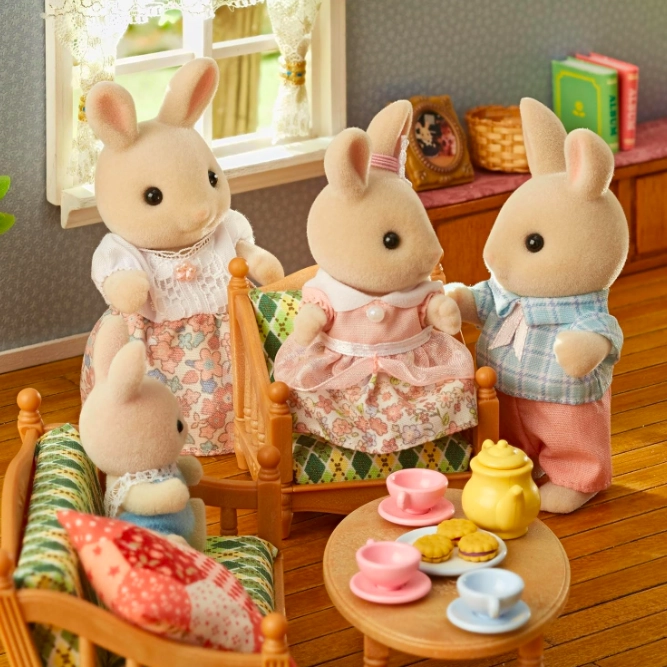 MILK RABBIT FAMILY CONEJOS 5706 SYLVANIAN FAMILIES - 5