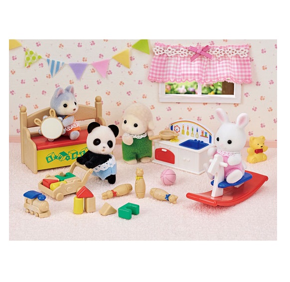 SYLVANIAN FAMILIES 5709 SET DE JUEGOS BEBÉS PANDA Y CONEJO - 4