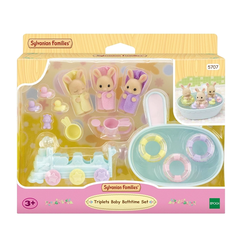 LA HORA DEL BAÑO DE LOS TRILLIZOS SYLVANIAN FAMILIES 5707 - 3
