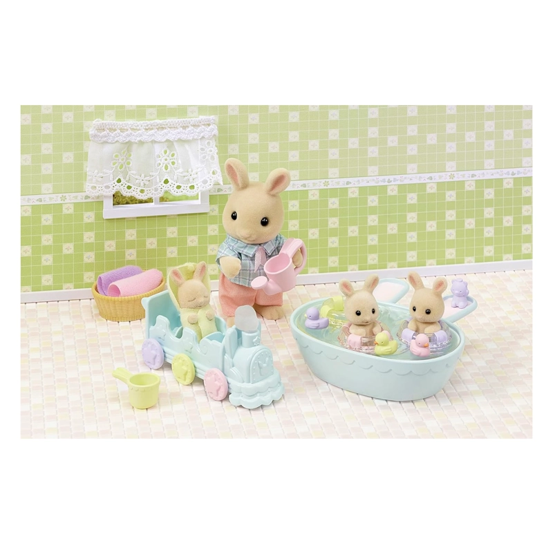 LA HORA DEL BAÑO DE LOS TRILLIZOS SYLVANIAN FAMILIES 5707 - 4