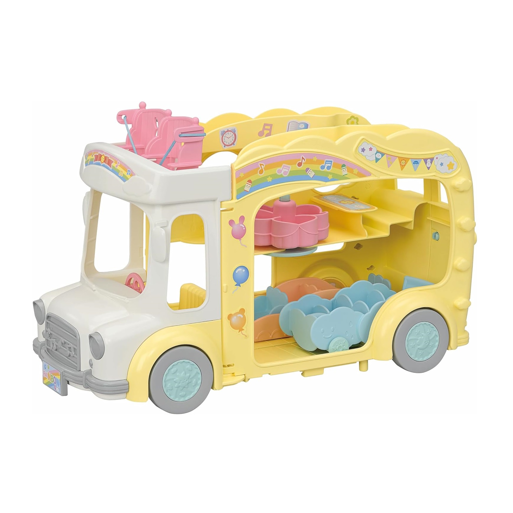 RAINBOW FUN NURSERY BUS 5744 SYLVANIAN FAMILIES JUGUETE - 2