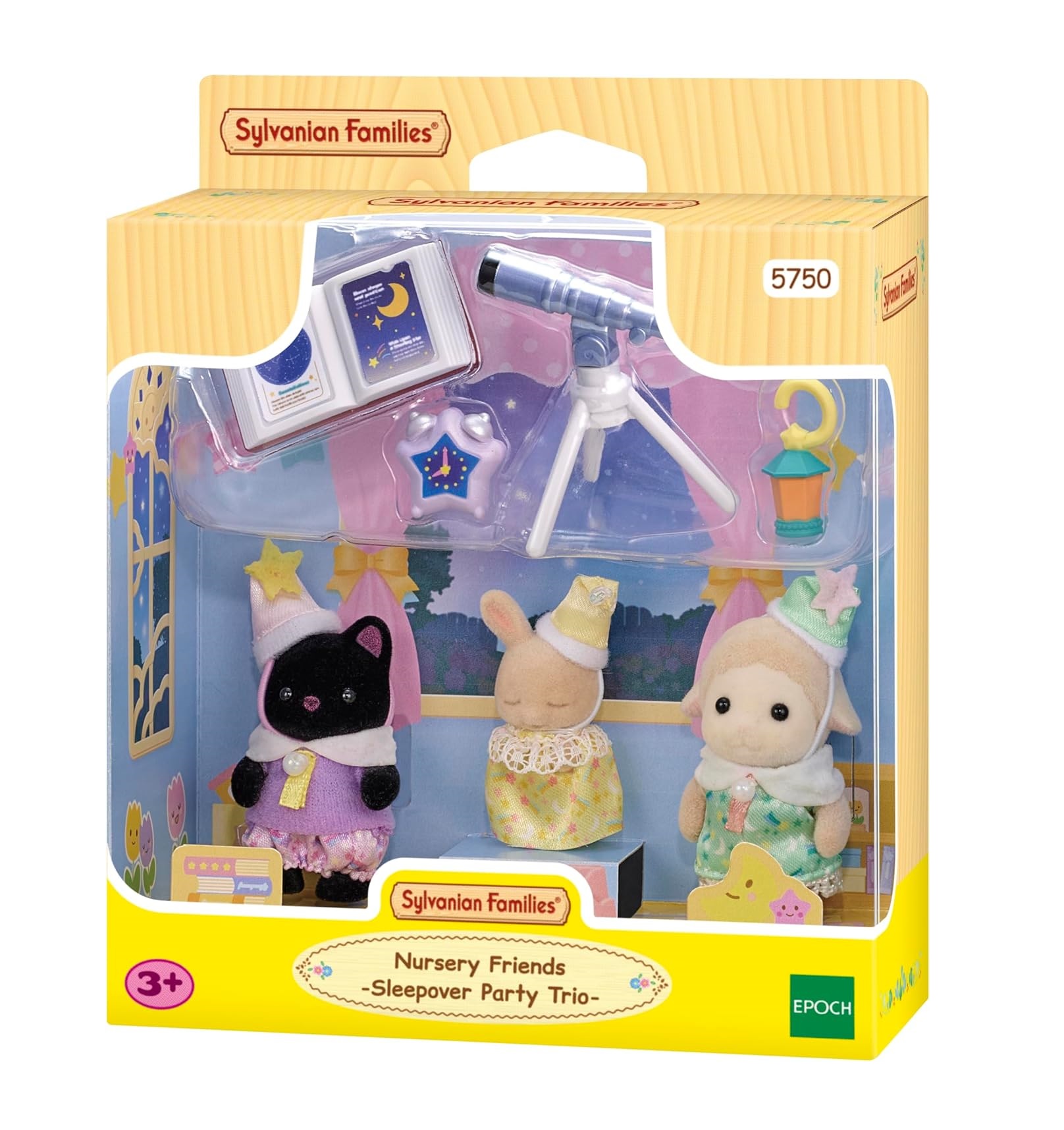 FIGURA COLECCIONABLE SYLVANIAN FAMILIES NURSERY FRIENDS SLEEPOVER PARTY TRIO 5750 - 1