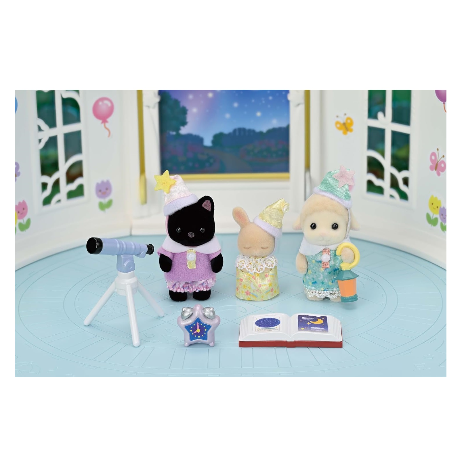 FIGURA COLECCIONABLE SYLVANIAN FAMILIES NURSERY FRIENDS SLEEPOVER PARTY TRIO 5750 - 4