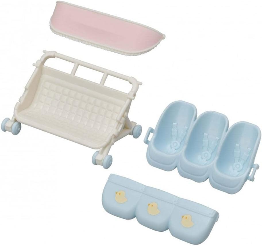 TRIPLETS STROLLER 5533 SYLVANIAN FAMILIES CARRITO TRILLIZOS - 2