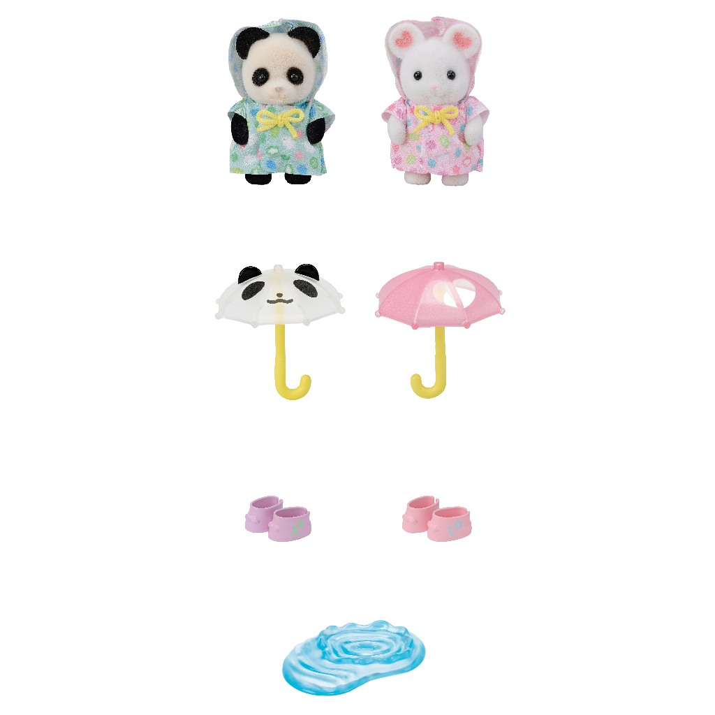 FIGURA COLECCIONABLE SYLVANIAN FAMILIES NURSERY FRIENDS RAINY DAY DUO 5748 - 3