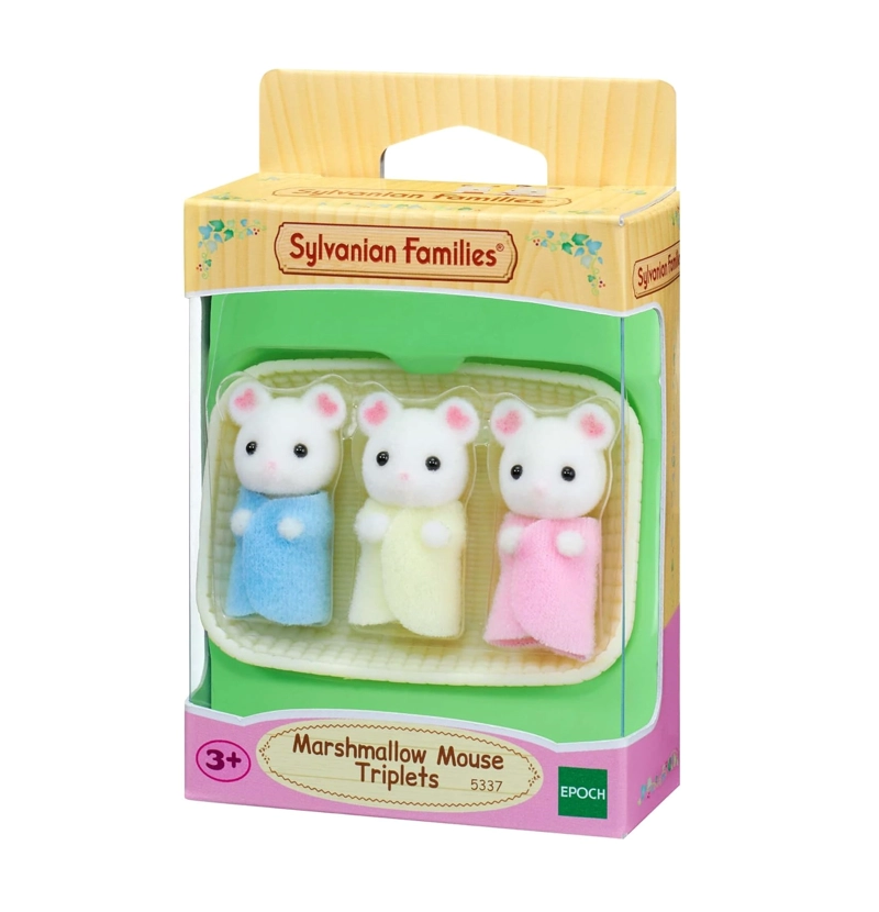 MARSHMALLOW MOUSE TRIPLETS 5337 SYLVANIAN FAMILIES JUGUETE - 1