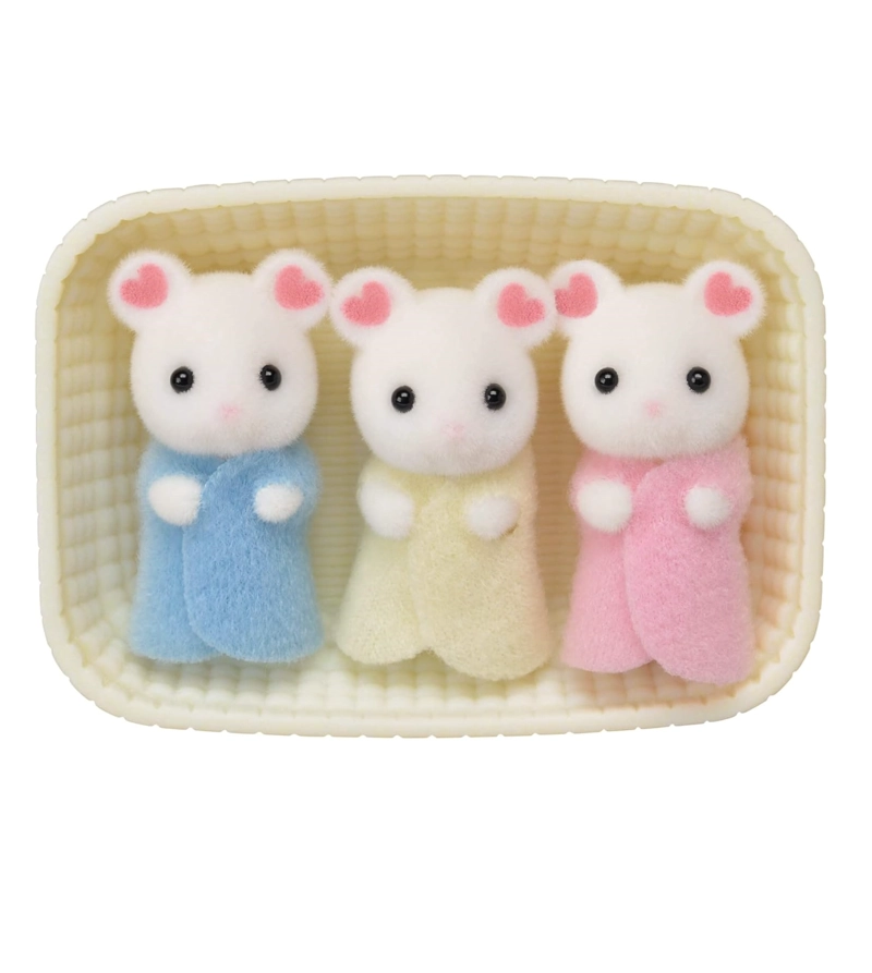 MARSHMALLOW MOUSE TRIPLETS 5337 SYLVANIAN FAMILIES JUGUETE - 2
