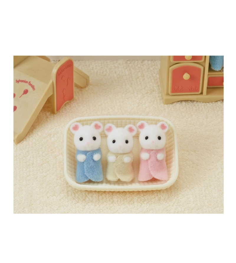 MARSHMALLOW MOUSE TRIPLETS 5337 SYLVANIAN FAMILIES JUGUETE - 4