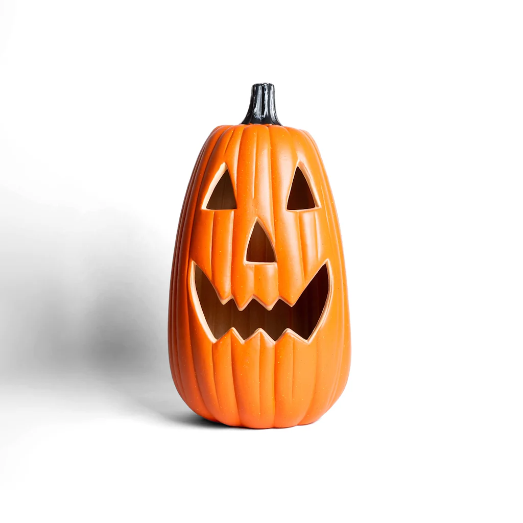 CALABAZA LUZ LED 50X30 CM DECORACION HALLOWEEN