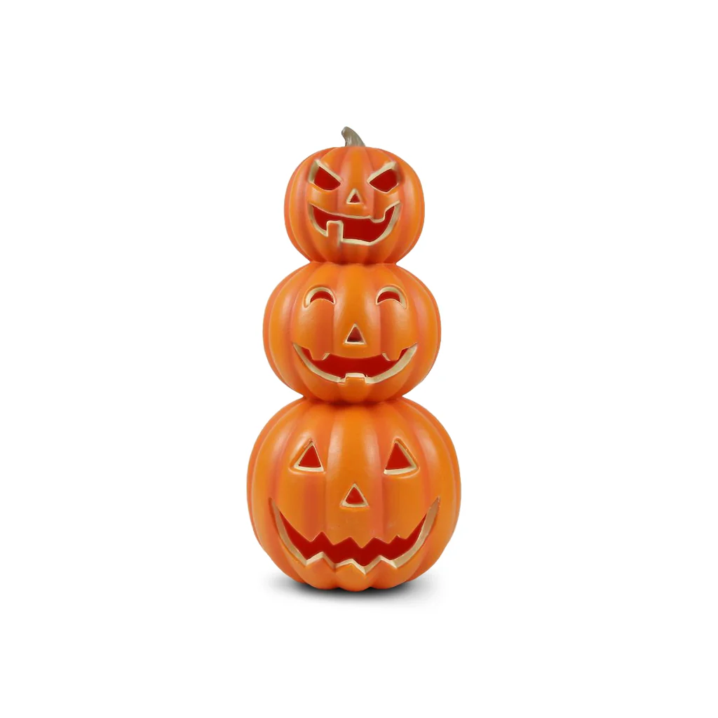 CALABAZA CON LUZ LED 36X17CM DECORACIÓN HALLOWEEN F&M - 1