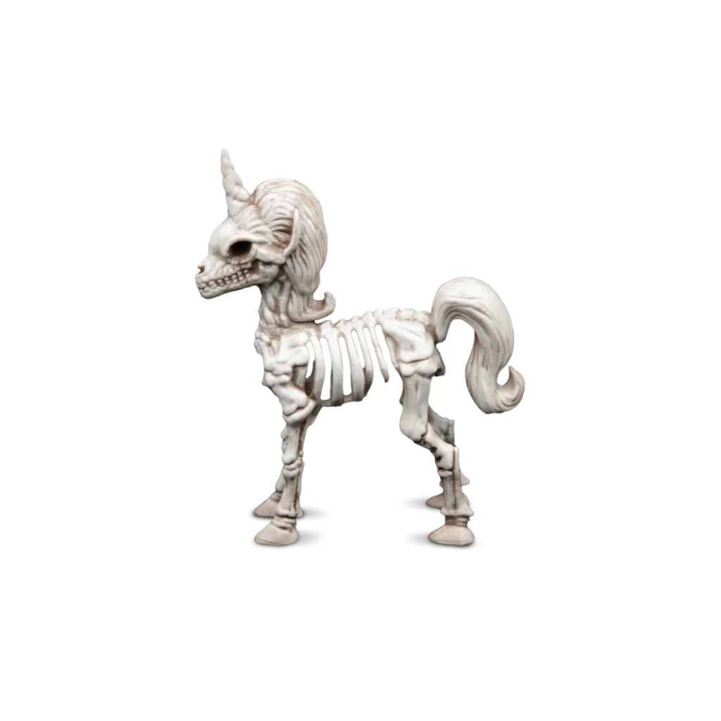 ESQUELETO UNICORNIO 21X17CM DECORACION HALLOWEEN F&M