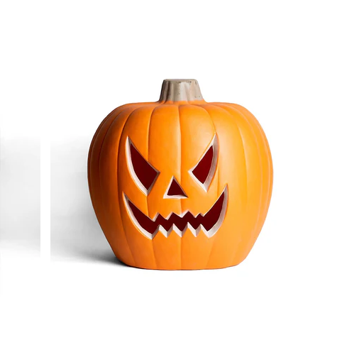 CALABAZA GIGANTE 50X48CM CON LUZ LED DECO HALLOWEEN F&M - 1