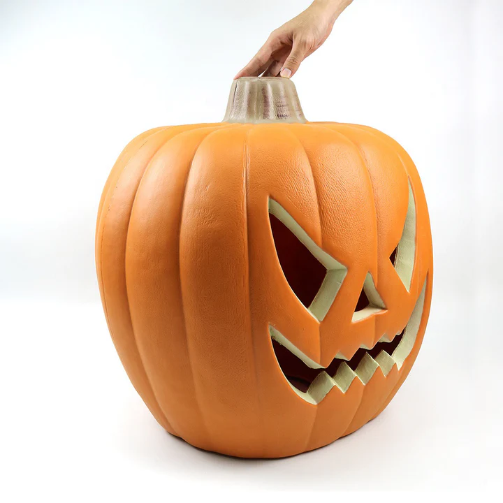 CALABAZA GIGANTE 50X48CM CON LUZ LED DECO HALLOWEEN F&M - 3