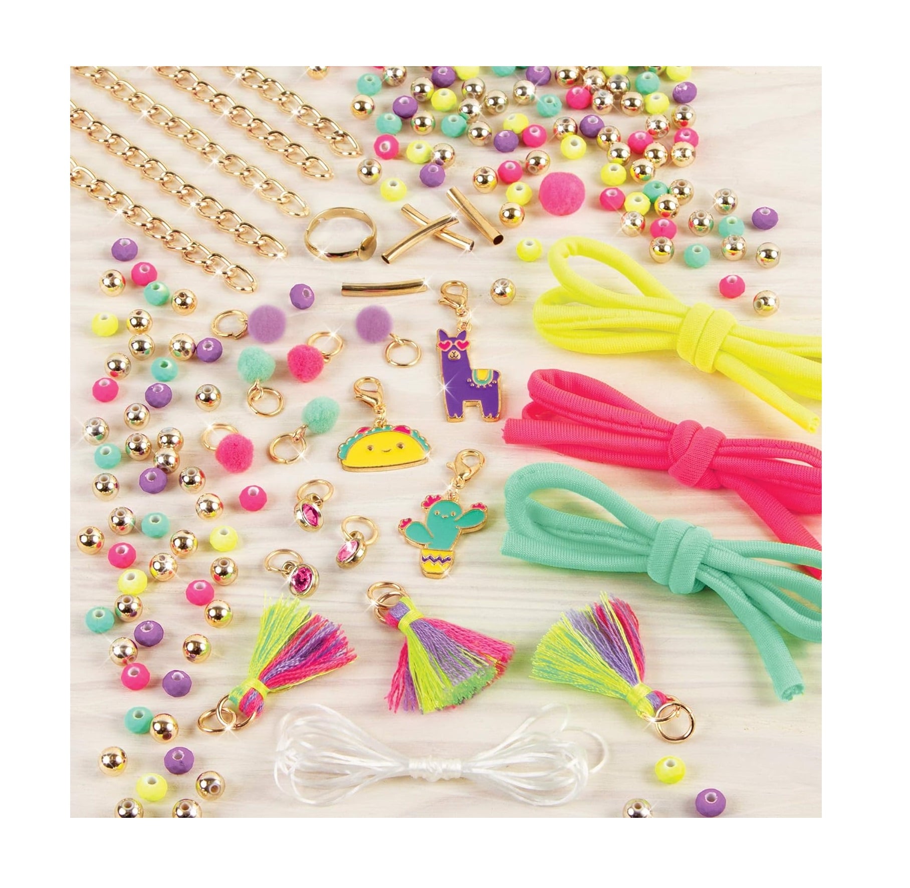 SET PARA ARMAR PULSERAS NEOBRITE CHAINS CHARMS MAKE IT REAL - 3
