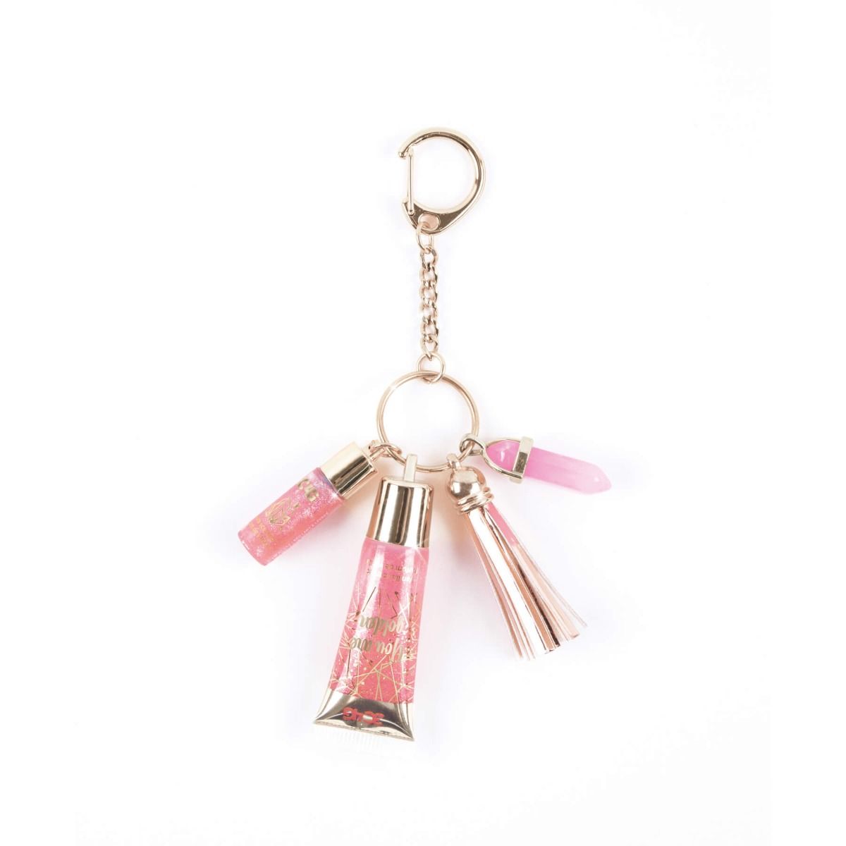 LLAVERO DORADO CON BALSAMO LABIAL GLOSS NIÑAS MAKE IT REAL - 4