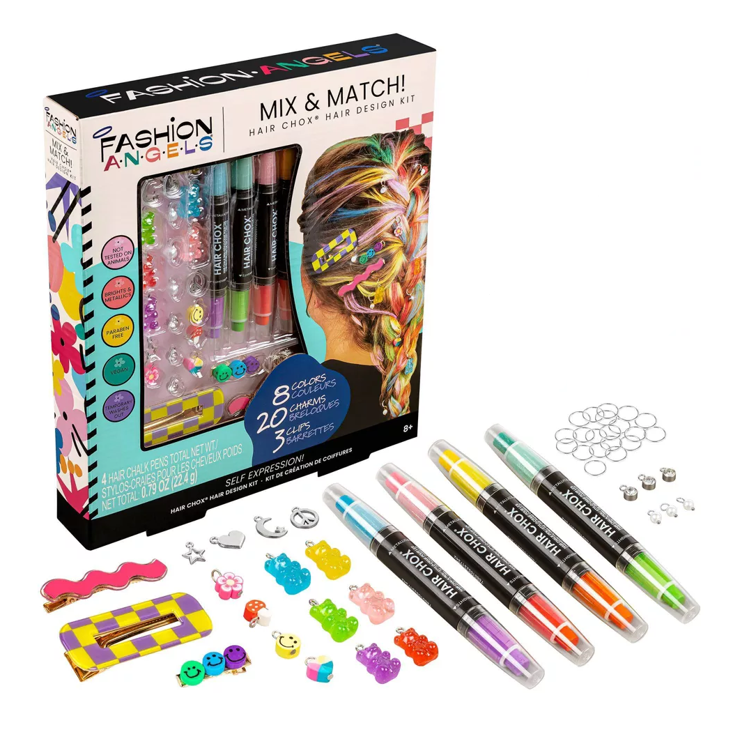 SET PINTURAS TEMPORALES PELO 4 LAPICES NIÑAS FASHION ANGELS - 1