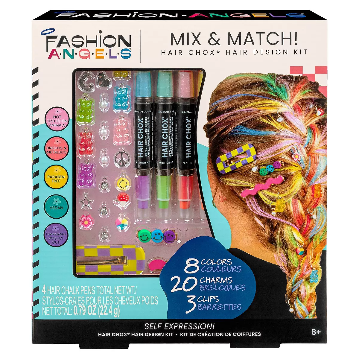 SET PINTURAS TEMPORALES PELO 4 LAPICES NIÑAS FASHION ANGELS - 3