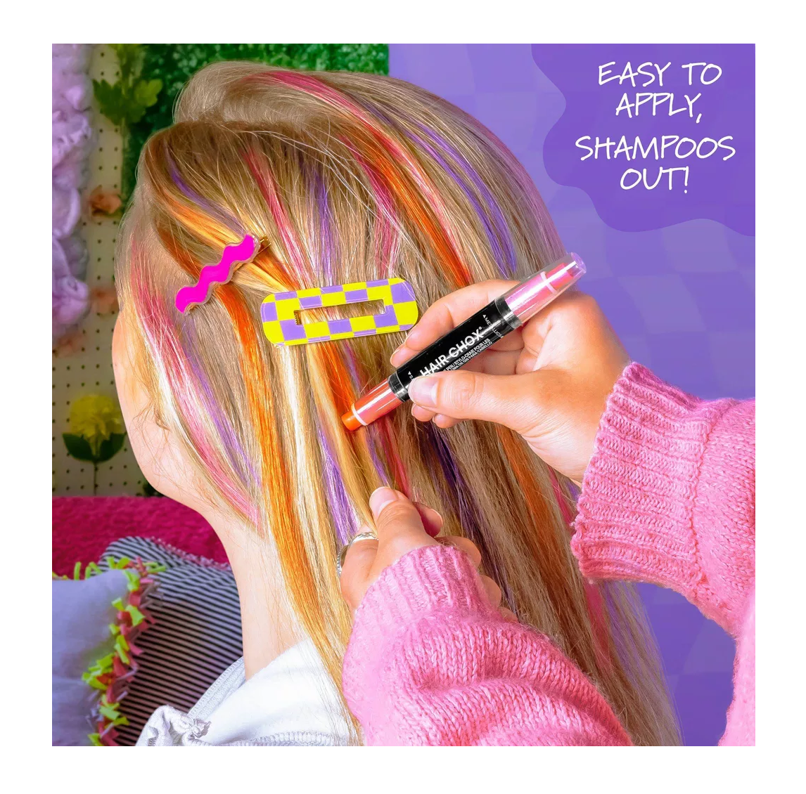 SET PINTURAS TEMPORALES PELO 4 LAPICES NIÑAS FASHION ANGELS - 4