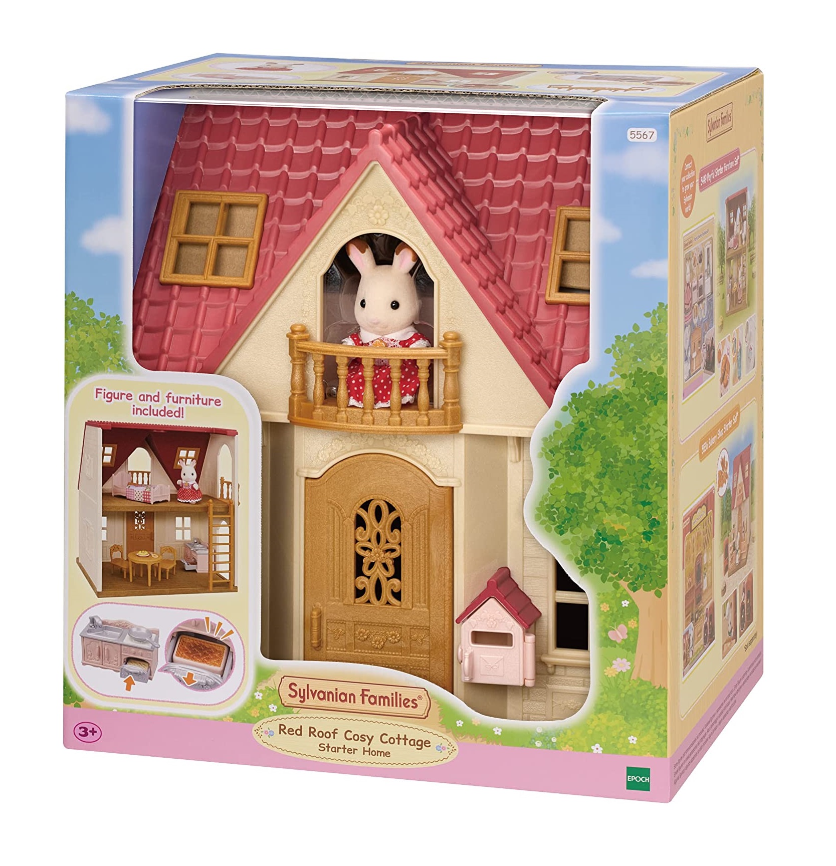 FIGURA COLECCIONABLE SYLVANIAN FAMILIES 5567 CASA RED ROOF COSY COTTAGE JUGUETE