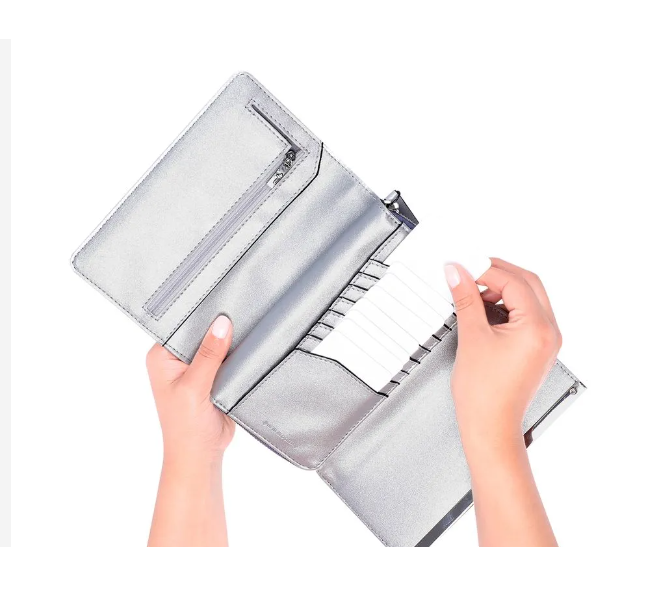 BILLETERA CON PORTA TARJETAS GRIS MUJER TOTTO - 2
