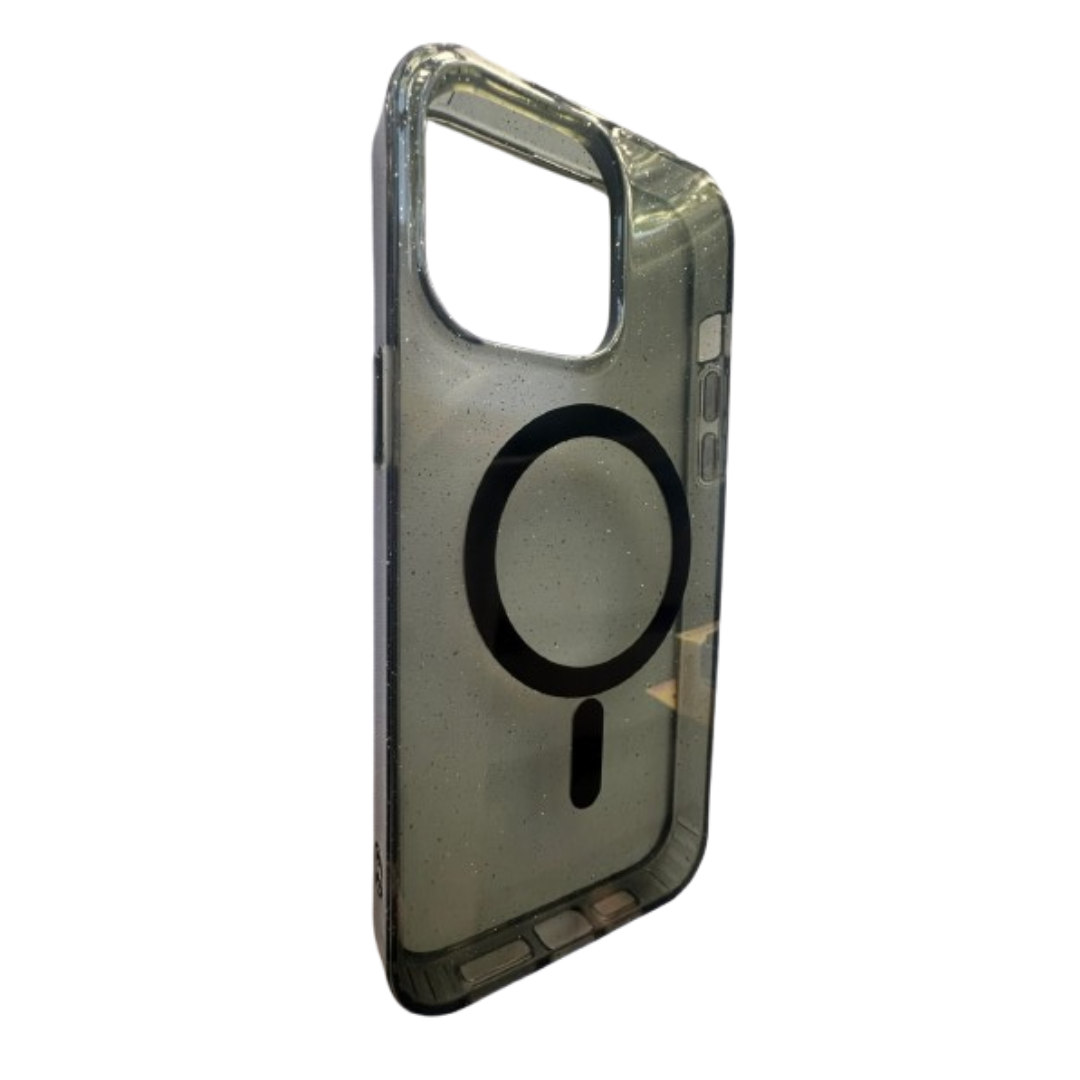 CARCASA NEGRA BRILLO IPHONE 15 PRO MAX MAGSAFE ANTIBACTERIAL BACT - 2
