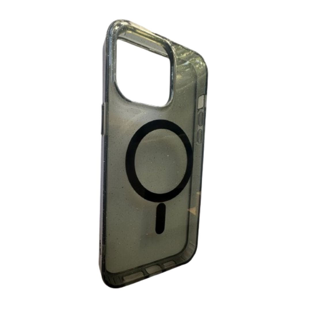 CARCASA NEGRA BRILLO IPHONE 15 PRO MAX MAGSAFE ANTIBACTERIAL BACT - 3