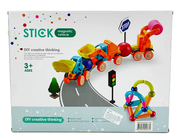 VEHICULO MAGNE TICO PARA CONSTRUIR 52 PCS - 3