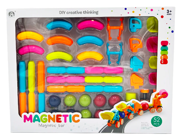 VEHICULO MAGNE TICO PARA CONSTRUIR 52 PCS - 4