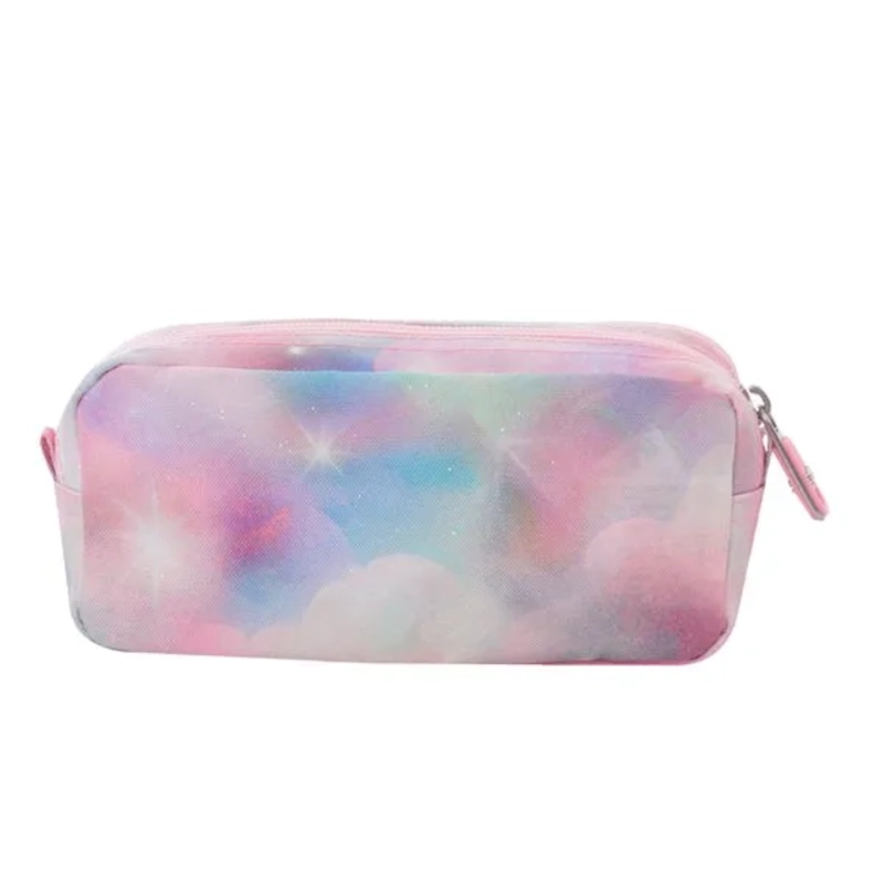 ESTUCHE ESCOLAR ROSADO GLITTER MULTIUSO TOTTO ORGANIZADOR DE LAPICES - 3