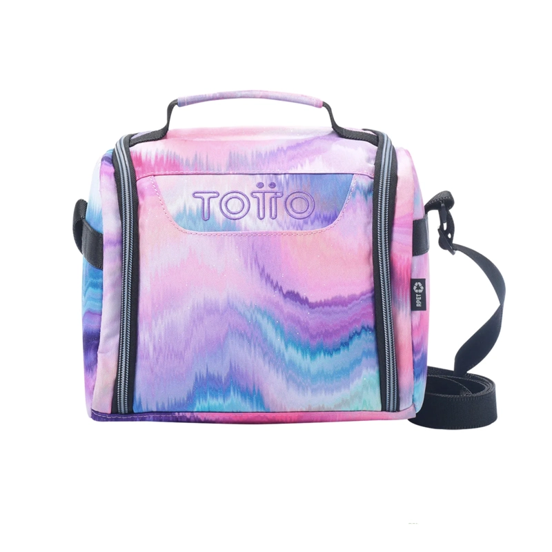 LONCHERA ESCOLAR ROSADA GLITTER NIÑOS/AS TOTTO - 1