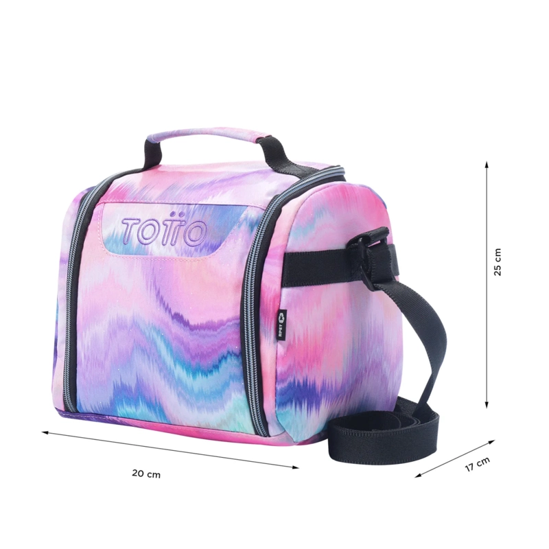 LONCHERA ESCOLAR ROSADA GLITTER NIÑOS/AS TOTTO - 2