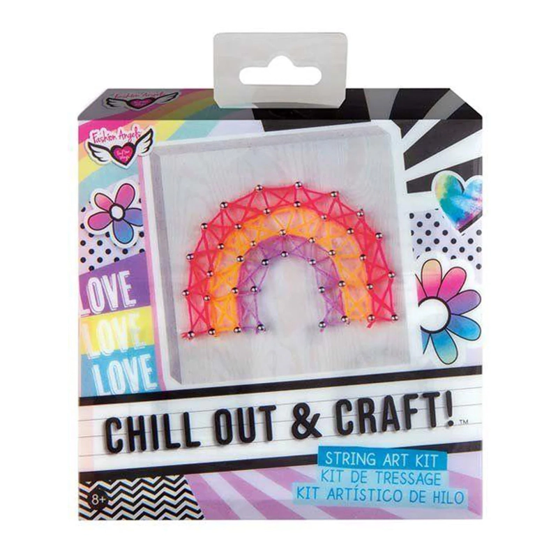MANUALIDAD CON HILOS COLORES ARCOIRIS JUGUETES FASHION ANGEL