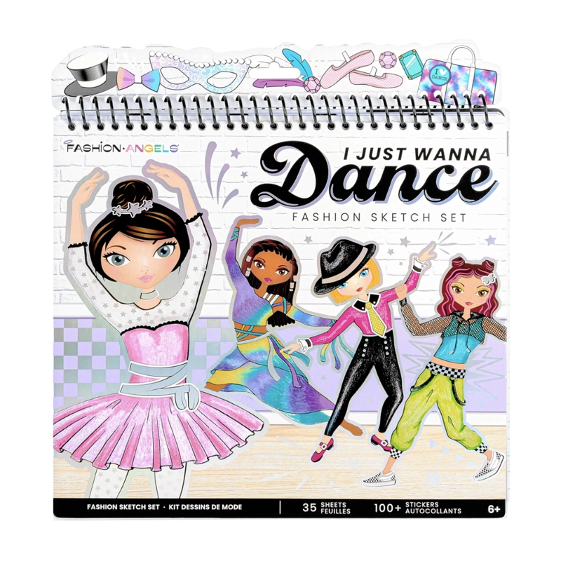 CUADERNO PORTAFOLIO DISEÑAR BAILE STICKERS FASHION ANGELS - 2