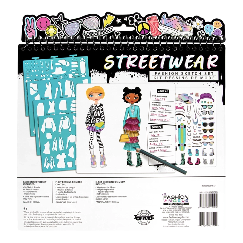 CUADERNO LIBRETA DISEÑAR MODA STREETWEAR FASHION ANGELS - 2