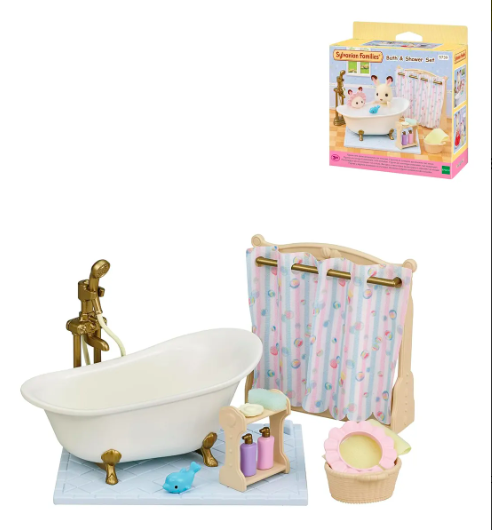 SET DE BAÑO Y DUCHA TERNURINES SYLVANIAN FAMILIES 5739 - 2