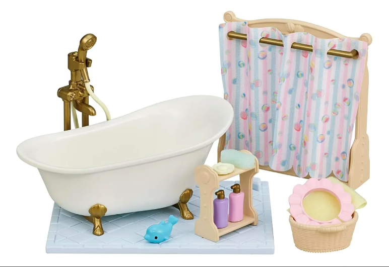 SET DE BAÑO Y DUCHA TERNURINES SYLVANIAN FAMILIES 5739 - 5