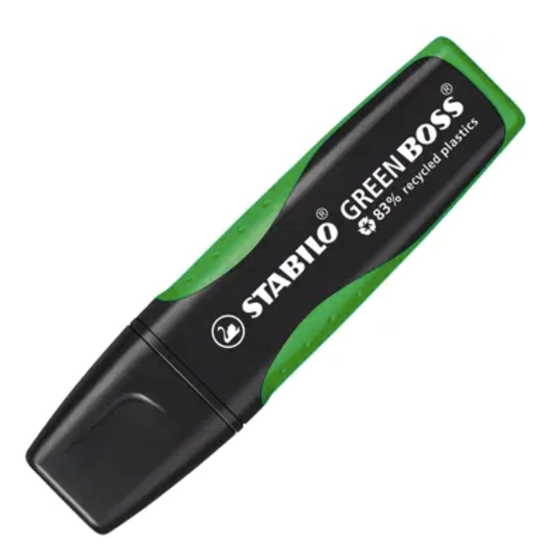 SET 4 MARCADORES FLUORECENTES DESTACADOR STABILO GREEN BOSS - 2