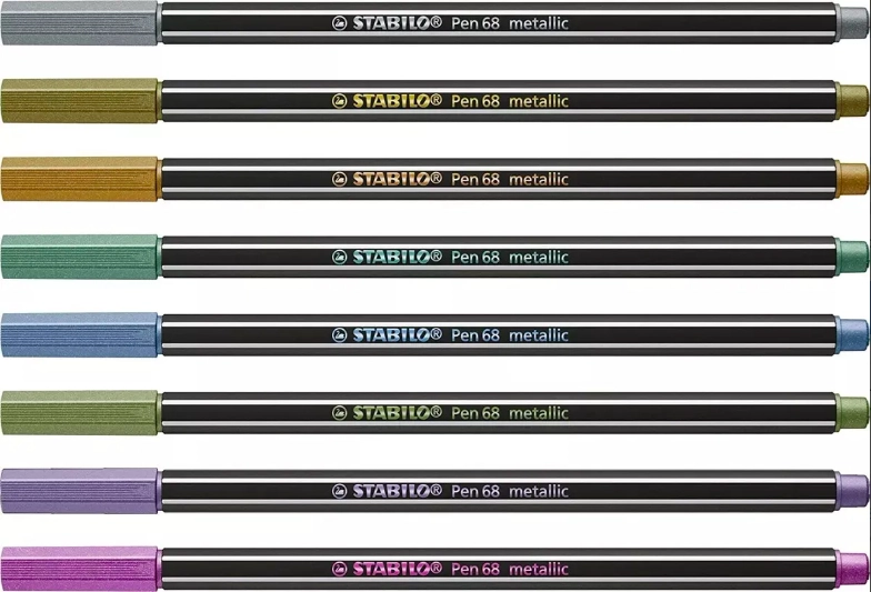STABILO TIRALINEAS PEN 68 METALLIC ESTUCHE METAL 8 UNIDADES - 3