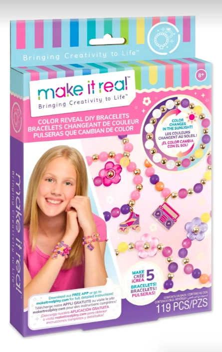 SET PARA ARMAR PULSERAS CAMBIAN COLOR NIÑAS MAKE IT REAL - 1