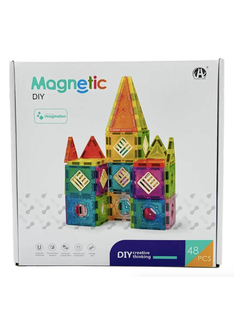 BLOQUES MAGNE TICOS PARA CONSTRUIR 48 PIEZAS MAGNETICS - 3