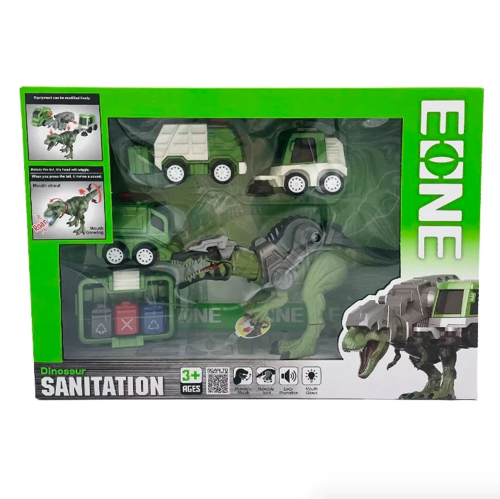 DINOSAURIO SANITIZADOR CON LUCES Y SONIDOS MAGNETICS - 1