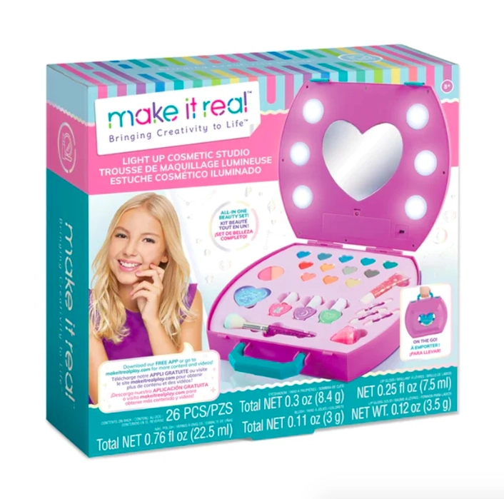 SET ESTUDIO MAQUILLAJE NIÑAS CON LUZ MAKE IT REAL - 1