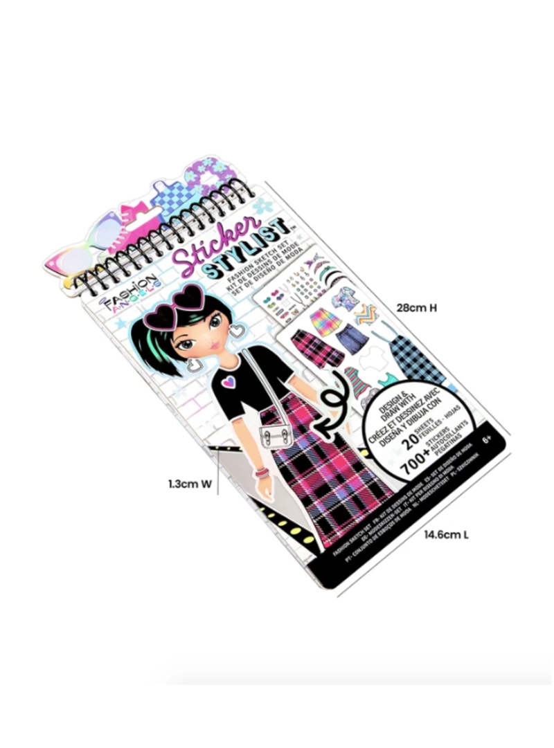 PORTAFOLIO COMPACTO BOCETOS DISEÑOS STYLIST FASHION ANGEL - 3