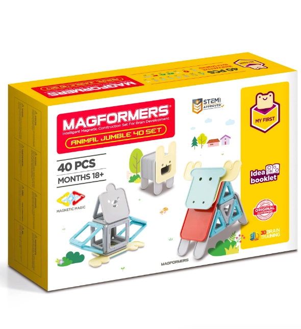 BLOQUES MAGNETICOS MINI ANIMALES 41 PIEZAS JUGUETE - 1