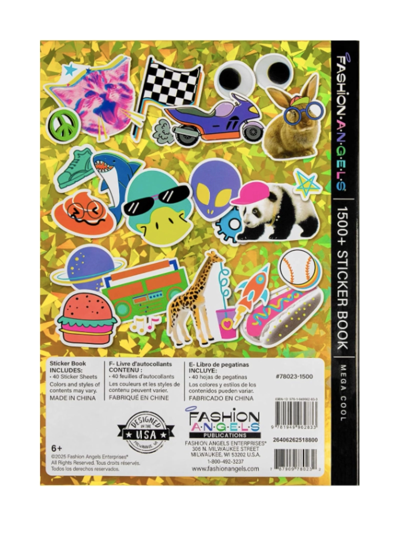 LIBRO CON STICKERS 1000 MEGA COOL FASHION ANGELS - 3