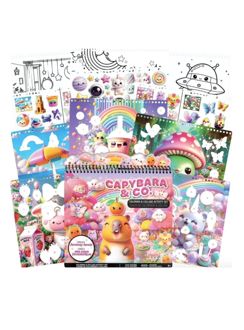 CUADERNO PORTAFOLIO DISEÑAR CAPYBARA STICKERS FASHION ANGELS SKU: 13743 - 1