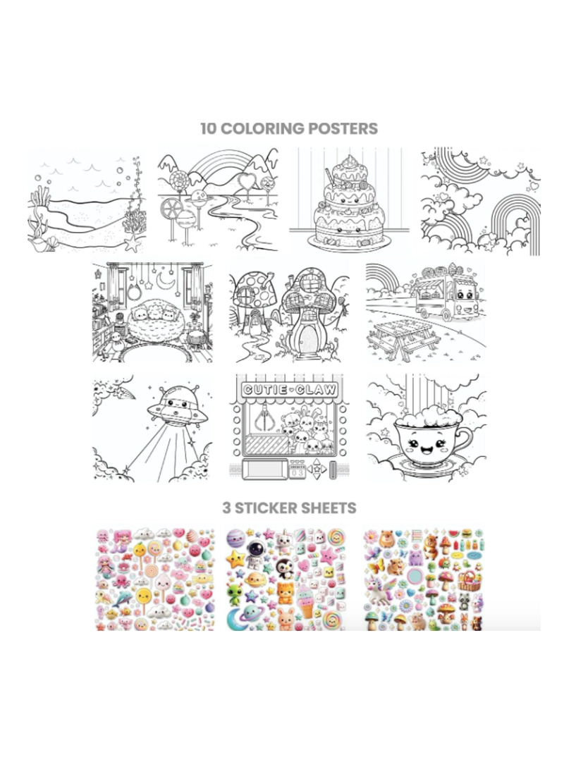 CUADERNO PORTAFOLIO DISEÑAR CAPYBARA STICKERS FASHION ANGELS SKU: 13743 - 2