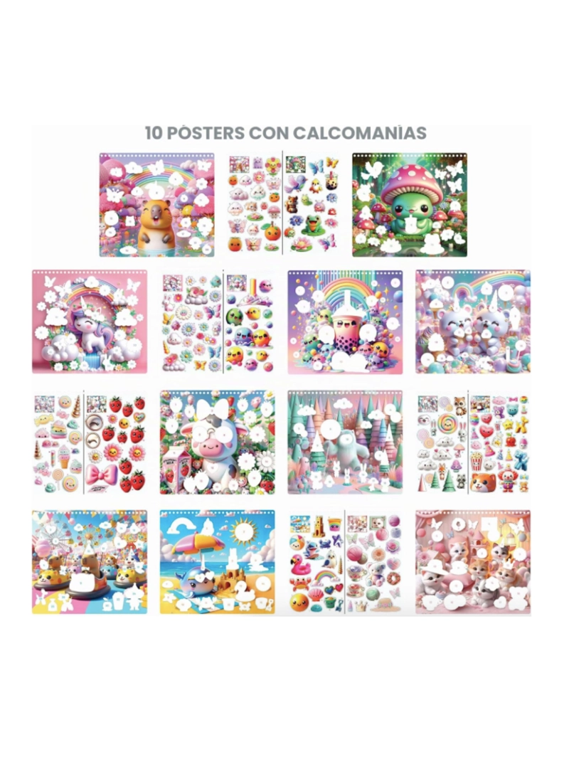 CUADERNO PORTAFOLIO DISEÑAR CAPYBARA STICKERS FASHION ANGELS SKU: 13743 - 3