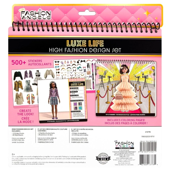 CUADERNO PORTAFOLIO DISEÑAR LUXE LIFE STICKERS FASHION ANGELS - 4