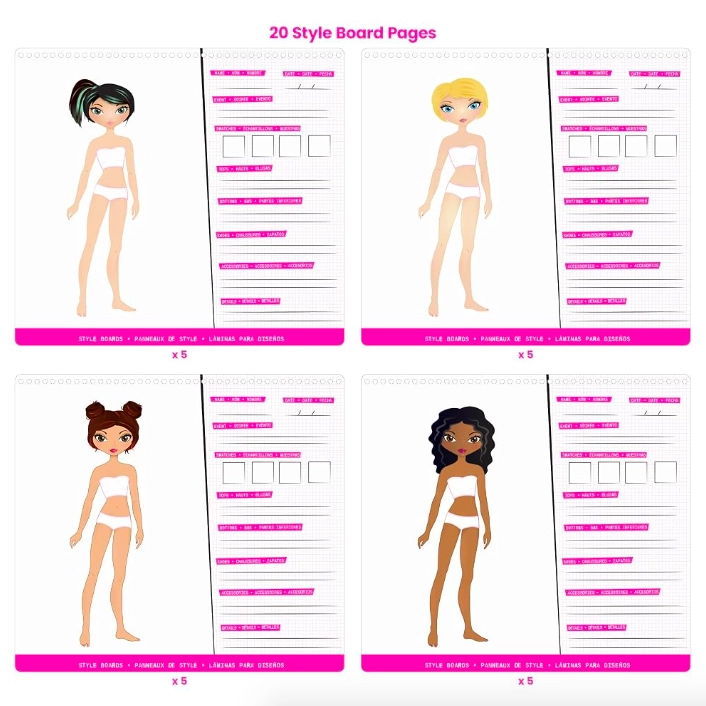 CUADERNO PARA DISEÑAR STICKERS FASHION ANGELS - 3